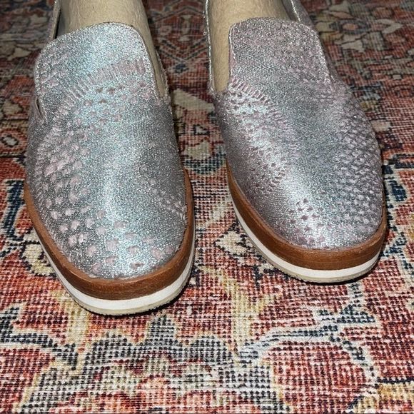 Free People Anthropologie silver Loafer 38 - Picture 8 of 14